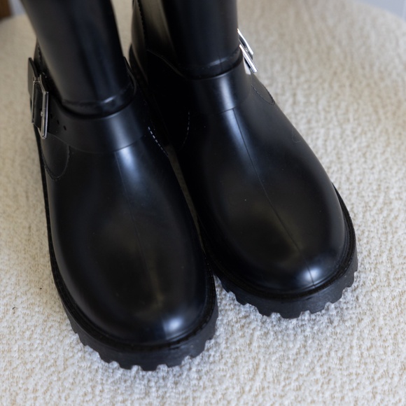 Michael Kors Moto Style Calf Height Rain Boots size US Womens 7 - Picture 7 of 14